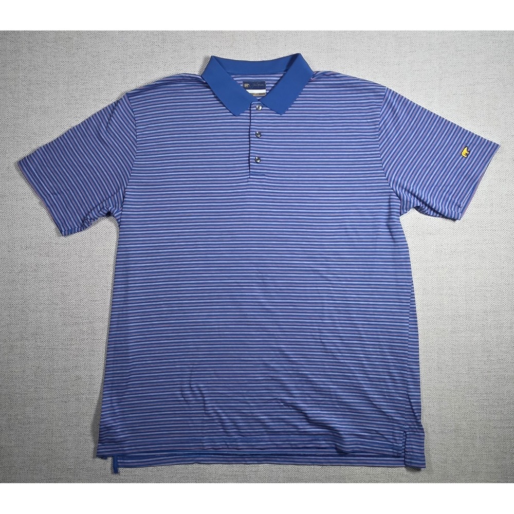 Jack Nicklaus Mens XXL Golf Polo Shirt Blue Red Striped STAYDRI Golden Bear